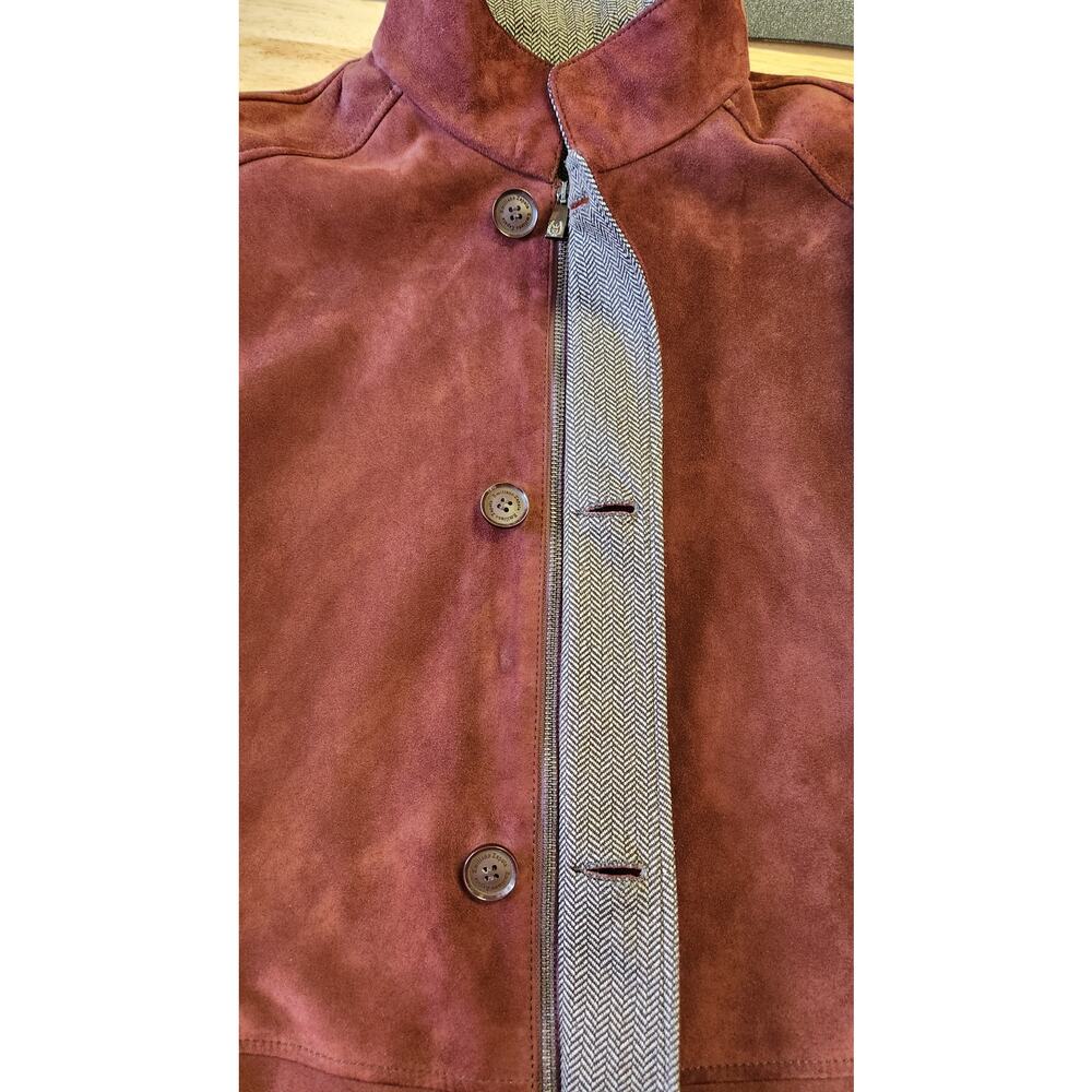 Emiliano Zapata Suede Leather Deep Burgundy Red Jacket Men Size Medium NWOT - Picture 8 of 16
